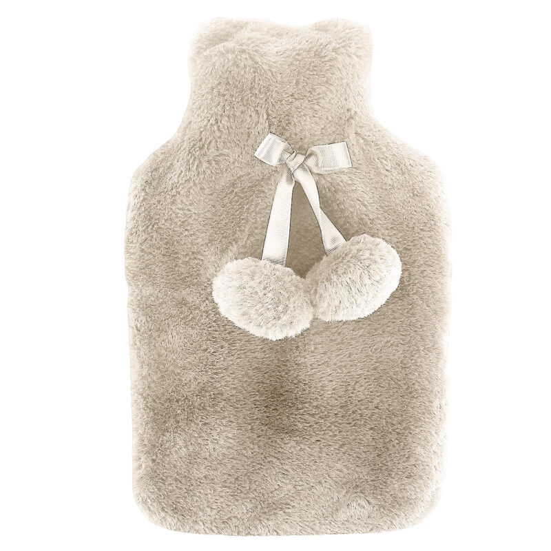 Cream Hot Water Bottle With Faux Fur Cover - Mr Price Ireland