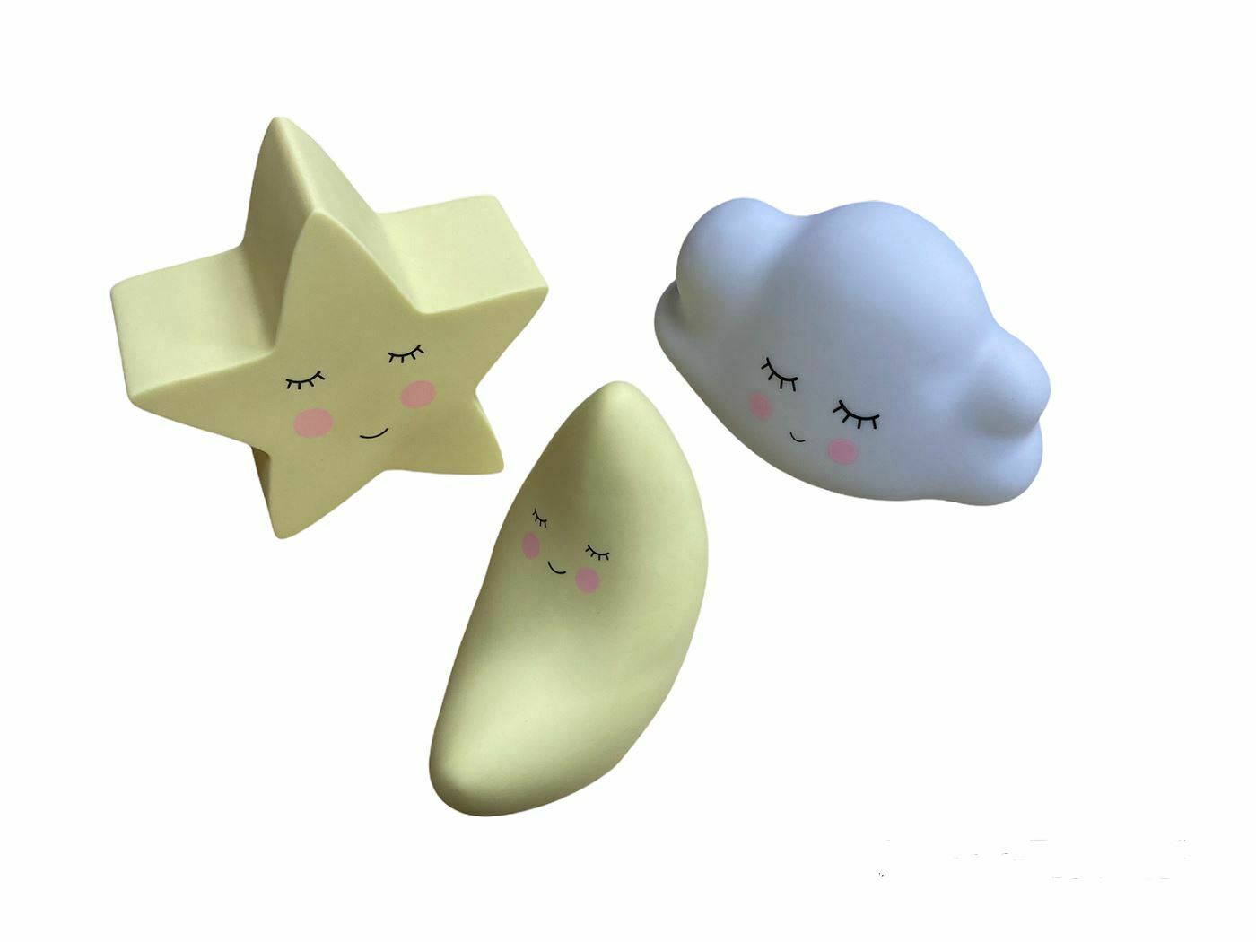 Sensory Night Lights 3pk Moon Star Cloud
